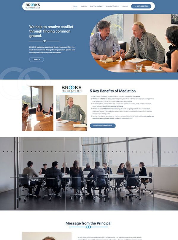 brooks mediation Web Development