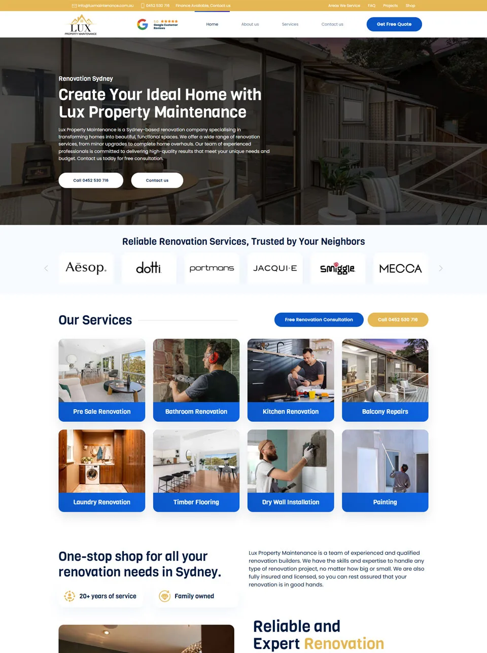 Lux Property Maintenance website