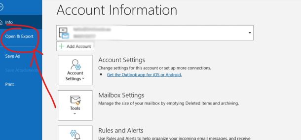 Exporting Outlook Emails