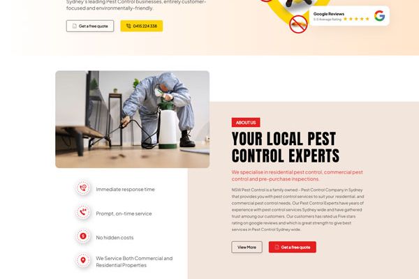 NSW Pest Control website